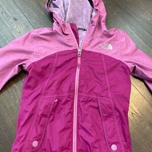 The North Face Kids Pink and Magenta Raincoat